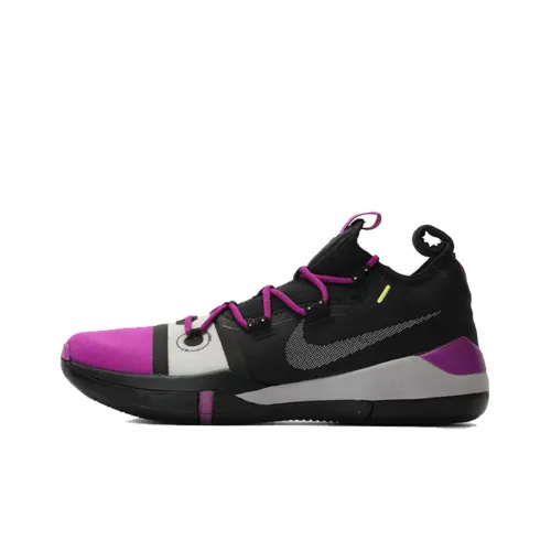 Nike Kobe AD EP Vivid Purplr Коби Мамба Non Slip Легкий Низкий Топ Баскетбольные кроссовки для игры Мужской Черный Фиолетовый