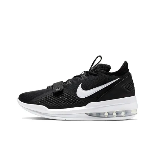 Nike Air FORCE Ma Low Anti-Slip Легкий Низкий Топ Баскетбольные кроссовки Унисекс Черный Белый