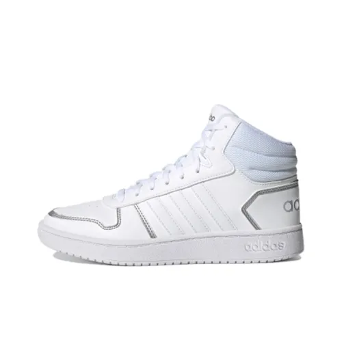 ADIDAS NEO Hoops 2,0 MID Устойчивые к истиранию MID Топ Баскетбольные кроссовки для игры Женские Белые