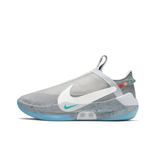 Nike Adapt BB MAG Амортизаторы Slip-resistant Низкий Топ Баскетбольные кроссовки для игры Мужской Серый Версия для США