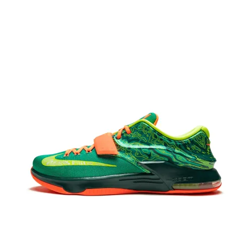 Nike KD 7 Нескользящий Легкий Низкий Топ Баскетбольные Кроссовки для Игры Мужской Зеленый