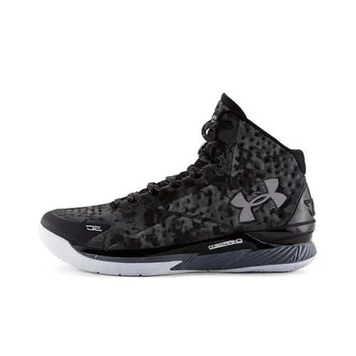 Under Armour Curry 1 MI30 High Топ Баскетбольные кроссовки для игры Мужской Черный Камуфляж