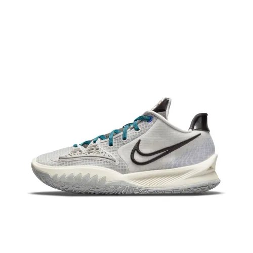 Nike Kyrie Low 4 EP Low Топ Баскетбольные кроссовки для игры Унисекс Серый Белый Азиатская версия