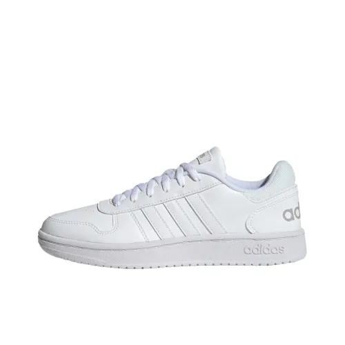 Adidas Neo Hoops 2,0 Устойчивые к истиранию Низкие Баскетбольные Кроссовки Женские Чисто Белые