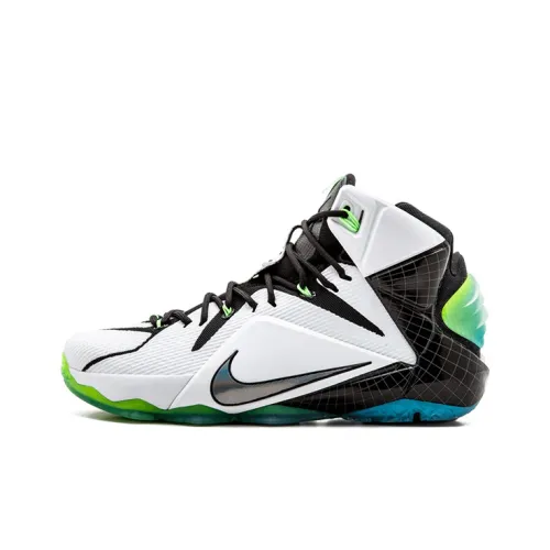 Nike Lebron 12 All Star Game High Топ Баскетбольные кроссовки Мужской Белый черный