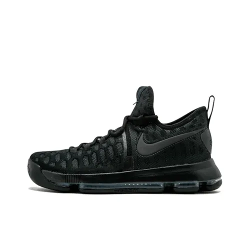 Nike KD 9 Черный Космос Шокабассореры Противоскользящие Низкие Баскетбольные Кроссовки для Игры Мужские Черные