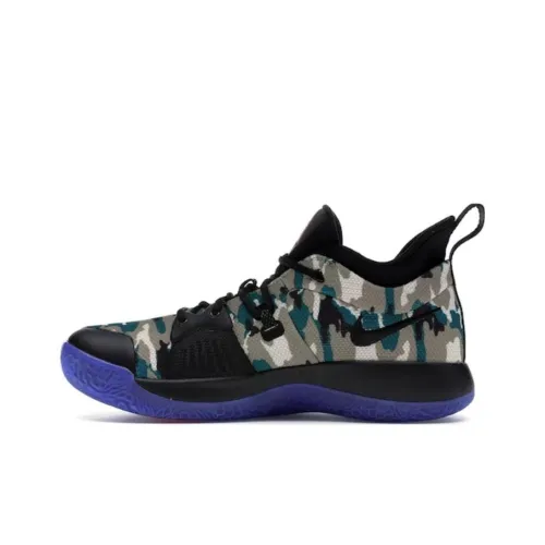 Nike PG 2 EYBL Амортизаторы Slip-resistant Низкий топ Баскетбольные кроссовки для игры Мужской Камуфляж