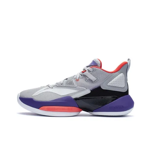 LINING Power 8 Амортизаторы Shock Resistant Abrasion Resistant MID Баскетбольные кроссовки Мужской Микрокристаллический серый