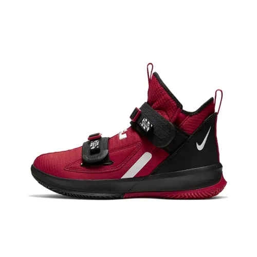 Nike Zoom Soldier 13 SFG Джеймс Soldier 13 Нелипкий Легкий Низкий Топ Баскетбольные Кроссовки для Игры Мужской Черный Красный