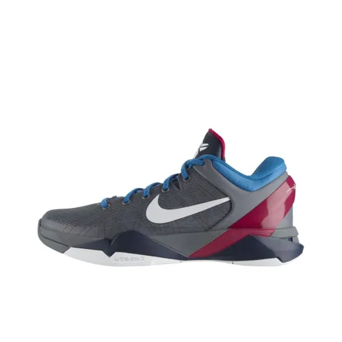 Nike Zoom Kobe 7 Fireberry London Kobe 7 Нон-Слип Легкий Низкий Топ Баскетбольные Кроссовки для Игры Мужской Серый