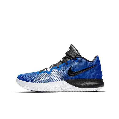 Nike Flytrap Kyrie Duke Амортизация Ударопрочный MID Топ Баскетбольные кроссовки Мужской Молния синий