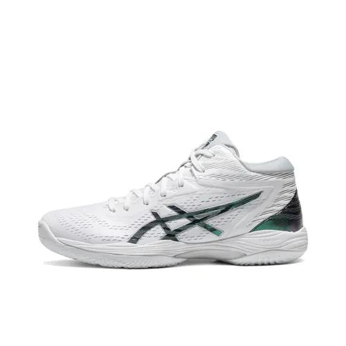 Asics Гель HOOP V14 MID Топ Баскетбольные кроссовки Унисекс Белый Зеленый