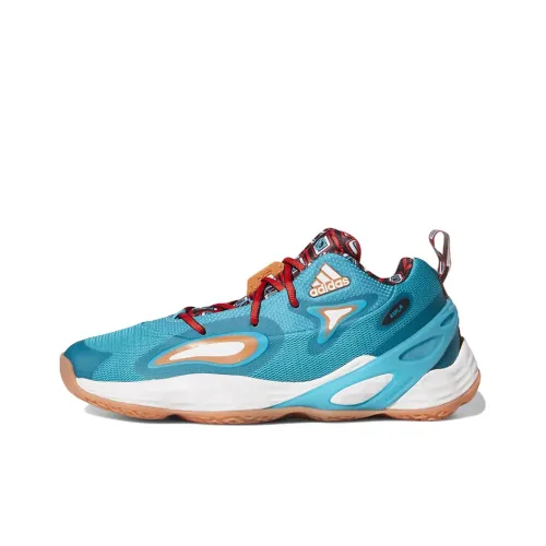 Adidas Exhibit A Slip-resistant Abrasion-resistant Low-top Basketball Shoes Unisex Turquoise Adidas Exhibit A Slip-resistant Abrasion-resistant Низкие Баскетбольные Кроссовки Унисекс Бирюзовый