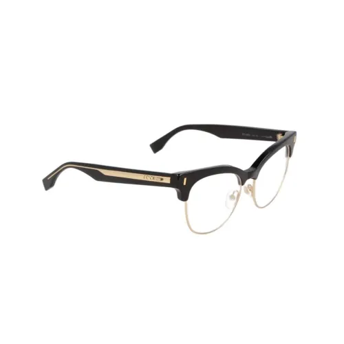 FENDI Пластик Кошачий глаз Оправы для очков Женские Черный