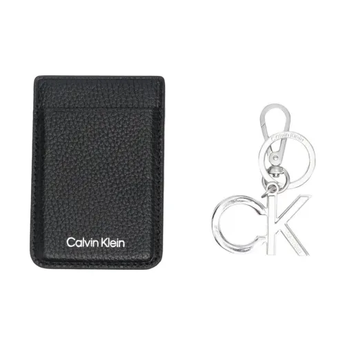 CK Calvin Klein Рельефный кошелек из телячьей кожи держатель для карт мужской черный