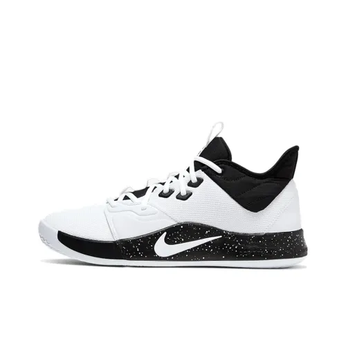 Nike PG 3 Low Топ Баскетбольные кроссовки для игры Мужской Черный Белый