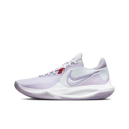 Nike Precision 6 Slip-Resistant Low Top Баскетбольные кроссовки для игры Мужские Белый Фиолетовый