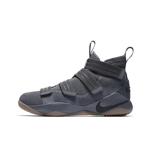 Nike Zoom Soldier 11 LeBron Soldier 11 Серый Gum Джеймс Нескользящий Легкий MID Топ Баскетбольные кроссовки для игры