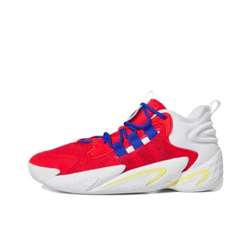 Adidas BYW Select 'Jalen Зеленый' Устойчивый к истиранию Дышащий MID Баскетбольные кроссовки Унисекс Красный Синий Белый