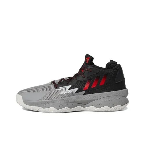 Adidas D Lillard 8 Lillard 8 Slip-resistant Abrasion-resistant Breathable Low-Top Basketball Shoes Men's Gray Black Adidas D Lillard 8 Lillard 8 Противоскользящие Устойчивые к истиранию Дышащие Низкие Баскетбольные Кроссовки Мужские Серый Черный