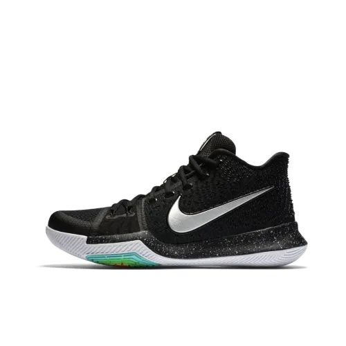 Nike Kyrie 3 Black Ice Irving Амортизация Поддержка MID Топ Баскетбольные кроссовки для игры Мужской Черный