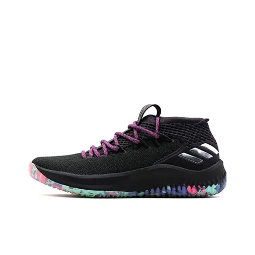 Adidas Dame 4 CNY Non Slip Легкий MID Баскетбольные кроссовки Мужской Черный Фиолетовый