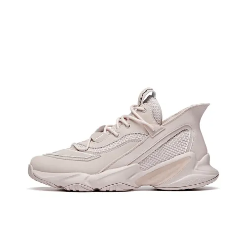 ANTA Игрок 2 Шок-абсорберы Устойчивая к истиранию Высокий топ Баскетбольные кроссовки Мужской Серый