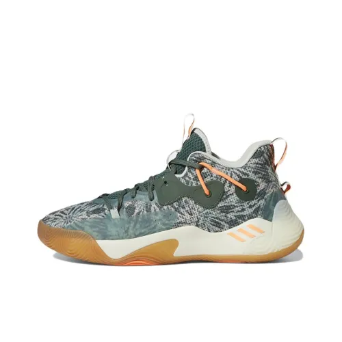 Adidas Harden Stepback 3 Slip-Resistant Abrasion-Resistant Breathable Low-Top Basketball Shoes Men's Green Adidas Harden Stepback 3 Противоскользящие Износостойкие Дышащие Низкие Баскетбольные Кроссовки Мужские Зеленые