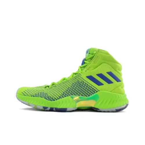 Adidas Pro Bounce 2018 Устойчивый к истиранию MID Топ Баскетбольные кроссовки для игры Мужской Зеленый