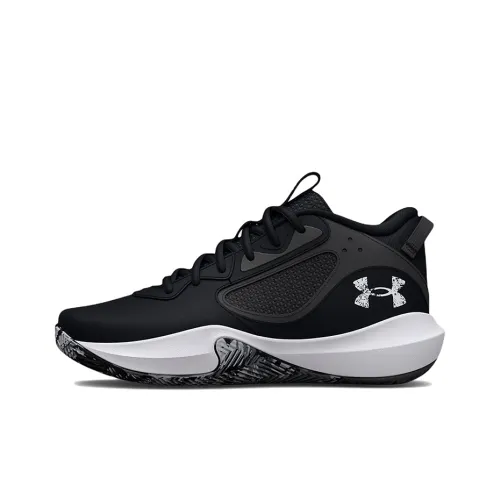 Under Armour Lockdown 6 Амортизирующие шоки Slip-resistant Abrasion-resistant MID Баскетбольные кроссовки Мужской Черный