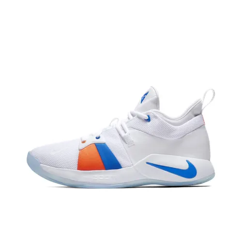 Nike PG 2 Белый лед Павл Джордж Pickled Перец Нескользящий Легкий Низкий Топ Баскетбольные кроссовки для игры Мужской