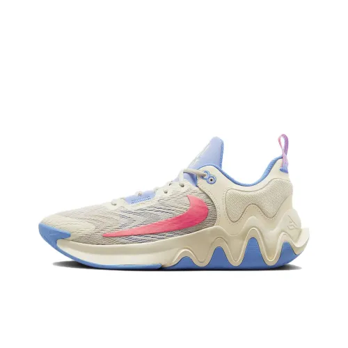 Nike Giannis Immortality 2 Zoom Freak 2 Shock Absorbers Slip-Resistant Low-Top Basketball Shoes Men's White Blue