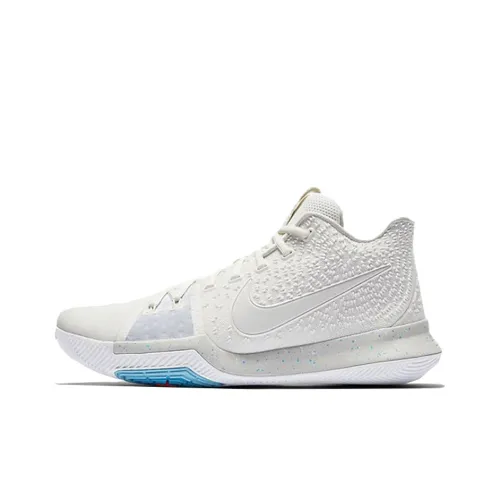 Nike Kyrie 3 Сливочный Shock Absorbers Противоскользящие MID Топ Баскетбольные кроссовки для игры Мужской Слоновая кость