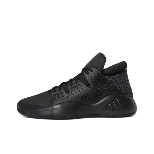 Adidas PRO Vision Амортизация Устойчивость к истиранию Устойчивость к истиранию Поддержка MID Баскетбольные кроссовки Мужской Черный
