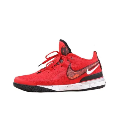 Nike LeBron 20 NXXT Gen Устойчивый к истиранию Дышащий Низкий Топ Баскетбольные Кроссовки Мужские Красный Черный