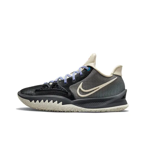 Nike Kyrie Low 4 Черный Кость Низ Топ Баскетбольные кроссовки для игры Мужской Бежевый Серый Черный Международная версия