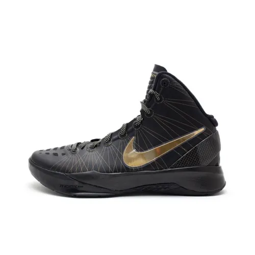 nike Hyperdunk 2011 Elite Guest Slip-Resistant Abrasion-Resistant MID Топ Баскетбольные кроссовки Мужской Черный Золотой