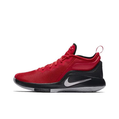 Nike Witness 2 LeBron EP Non Slip Легкий Низкий Топ Баскетбольные Кроссовки для Игры Мужской Красный Черный Азиатская Версия