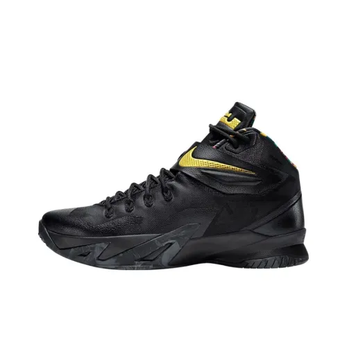 Nike Zoom Soldier 8 LeBron Soldier 8 Нелипкий Легкий MID Топ Баскетбольные кроссовки для игры Унисекс Черный