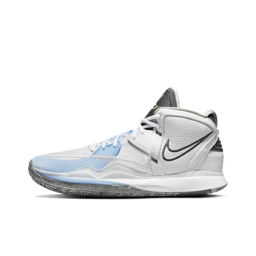 Nike Kyrie 8 Infinity Kyrie 8 MID Топ Баскетбольные кроссовки Унисекс Белый Ледяной Синий Азиатская Версия