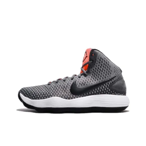 nike Hyperdunk 2017 Амортизаторы Slip-resistant Abrasion-resistant MID Топ Баскетбольные кроссовки Мужской Серый Белый Orange