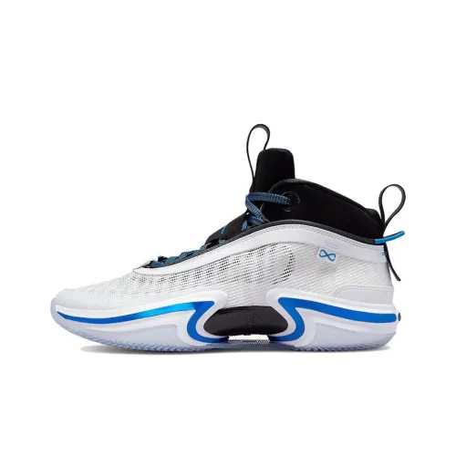 Jordan Air Джордан 36 Спортивный Синий Амортизация Противоскользящий Устойчивый к истиранию Покрытие Поддержка MID Верх