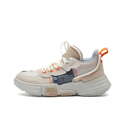 361° Амортизация Износостойкие Низкие Баскетбольные Кроссовки для Игры Мужские Светло-Костьные