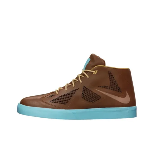 Nike Lebron 10 NSW Фундуковый Нескользящий Легкий MID Баскетбольные кроссовки для игры Мужской Коричневый