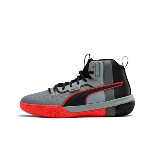 PUMA Legacy High Топ Баскетбольные кроссовки для игры Мужской Черный Красный