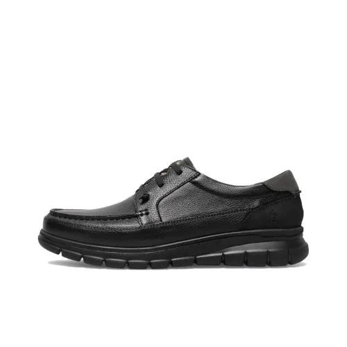 Hush Puppies Повседневные кожаные туфли с низким верхом, черные, мужские
