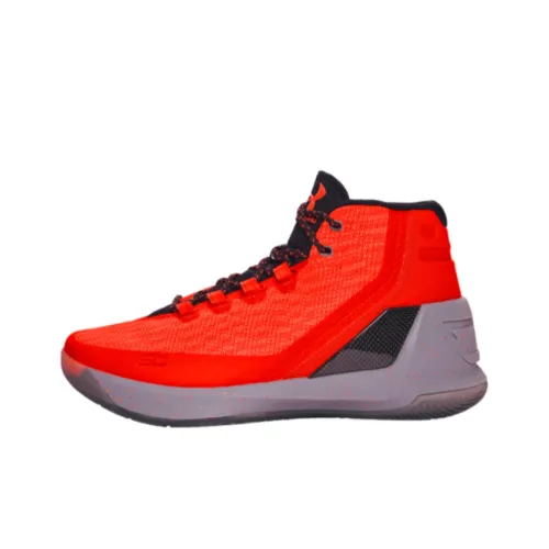 Under Armour Curry 3 Красный Hot Santa Curry 3 Высокие Баскетбольные Кроссовки Мужские Красный