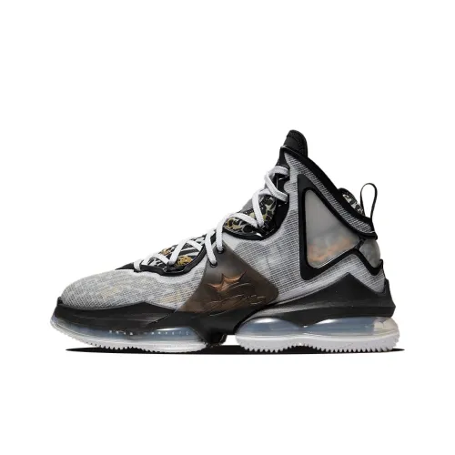 Nike Lebron 19 EP 'Royalty' High Топ Баскетбольные кроссовки для игры Унисекс Черный Белый Серый