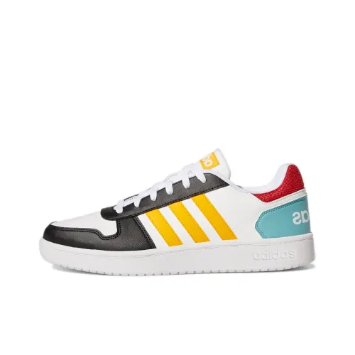 Adidas Neo Hoops 2,0 Low Топ Баскетбольные кроссовки Мужской Белый черный желтый