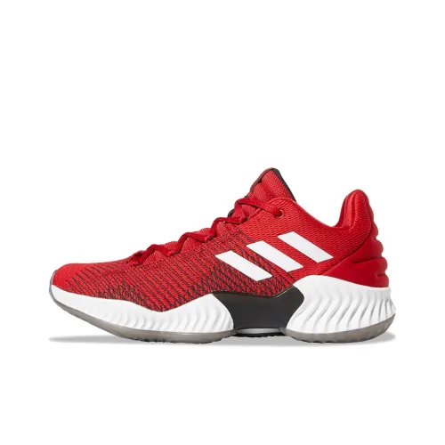 Adidas Pro Bounce 2018 Low Пава Противоскользящие Устойчивые к истиранию Низкий Топ Баскетбольные кроссовки Мужские Красные
